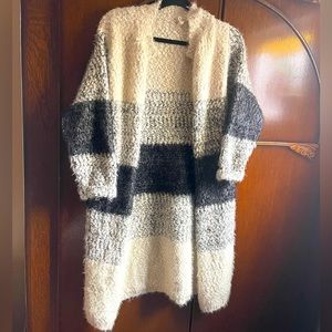 POL Long Stripe Cardigan